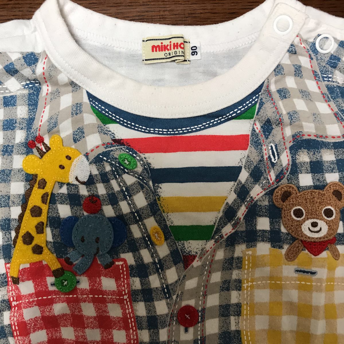 美品☆ミキハウス☆プッチーだまし絵プリントTシャツ90サイズ☆ミキハウス☆半袖☆80