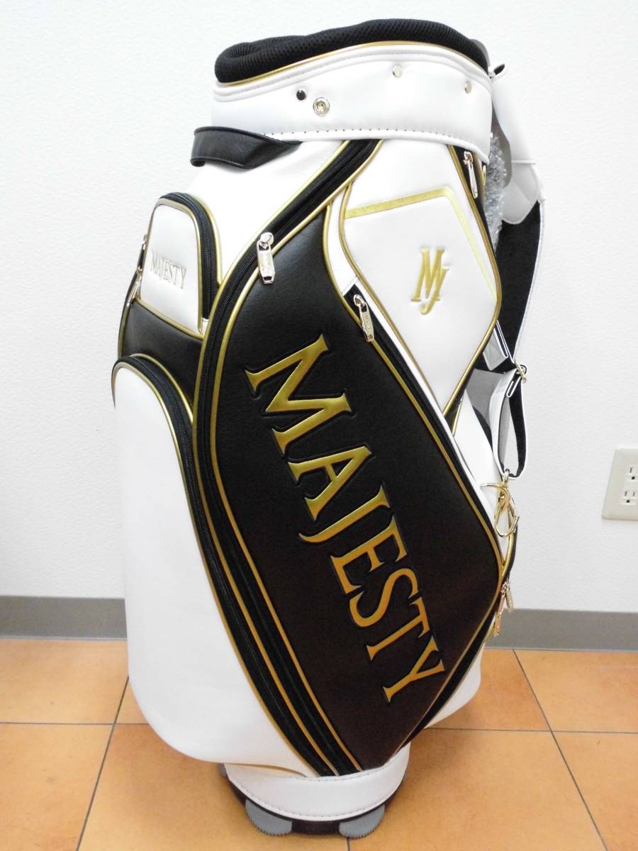 MAJESTY マジェスティ キャディバッグ ホワイト×ゴールド CB3544