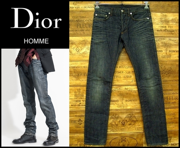 Dior homme 08AW ブラックデニム 08aw Dior Homme コーティングデニム