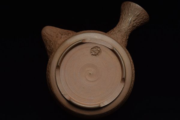 温故在印萬古焼桜花詩文透彫横手急須】 万古焼煎茶道具茶器茶具茶瓶茶