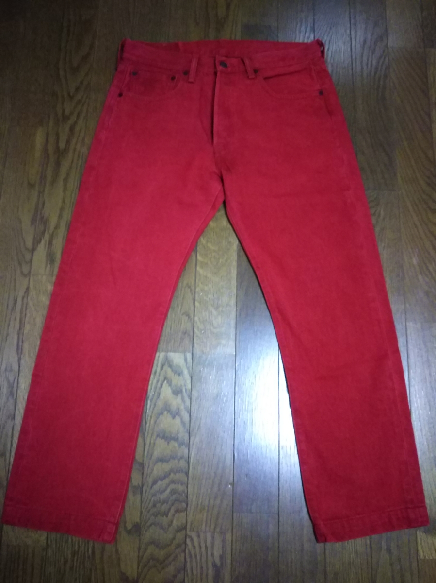 赤*ス様 Levi's 501xx デニムパンツ W30 L32 リーバイス levi's 501XX W32(84) カラーパンツ 赤 メキシコ製 ※検索