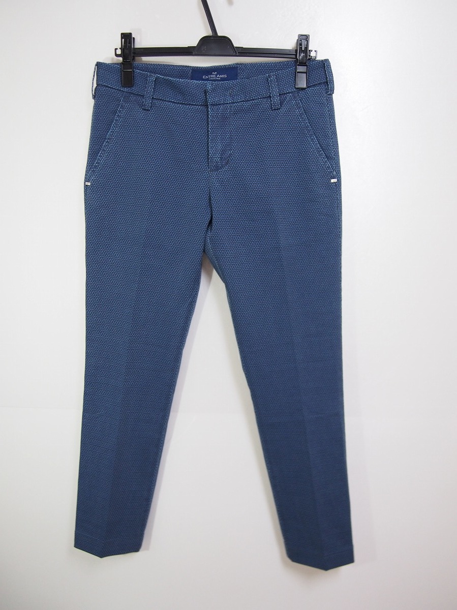 美品 国内正規 17SS Entre Amis アントレアミ ドット柄 ストレッチ 