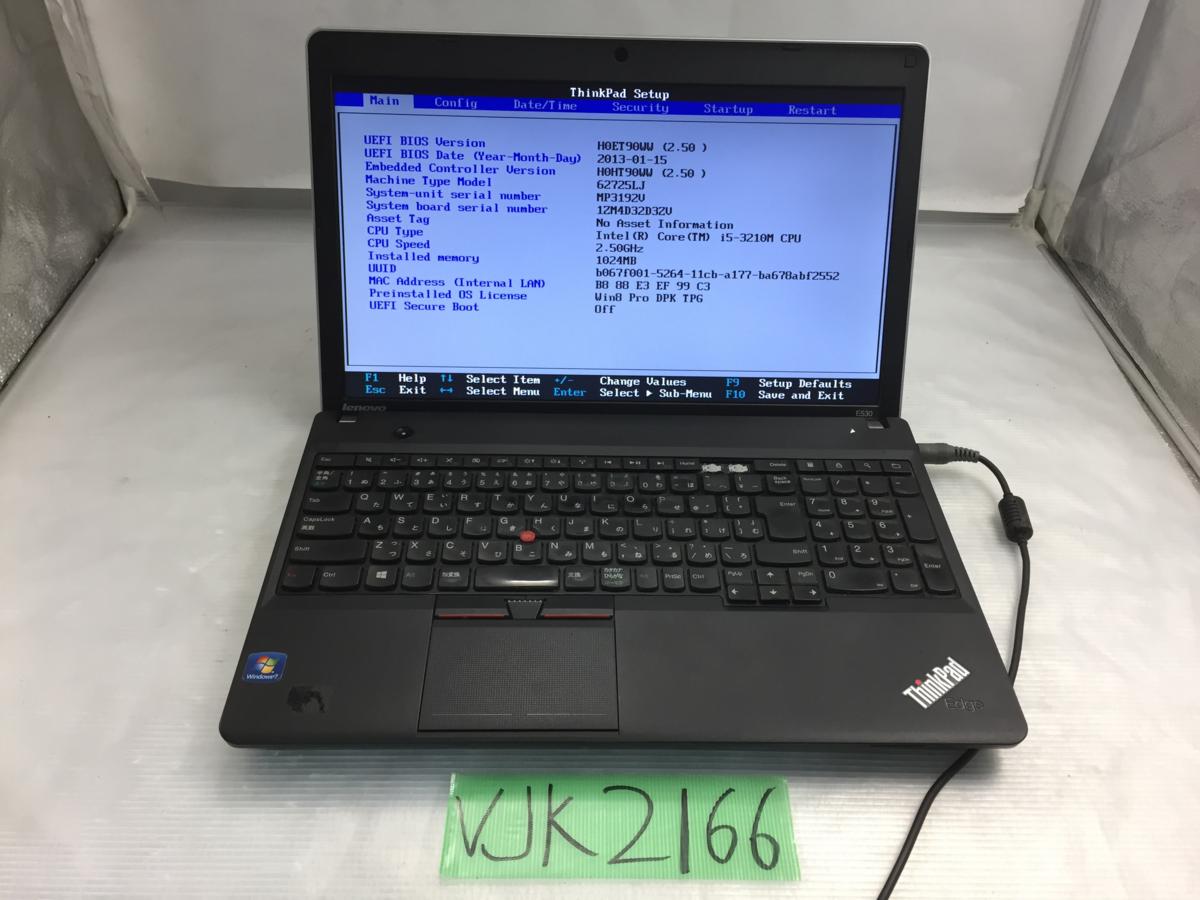 ジャンク Lenovo E530 Core i5-3210M 2.50GHz 中古 ノートパソコン