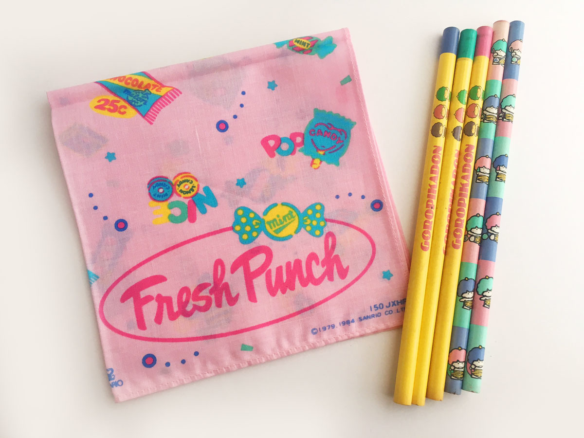 レトロ　フレッシュパンチ　鉛筆5本　サンリオ オンライン取扱店 ☆ 昭和レトロ サンリオ 80年代 当時物未使用品
