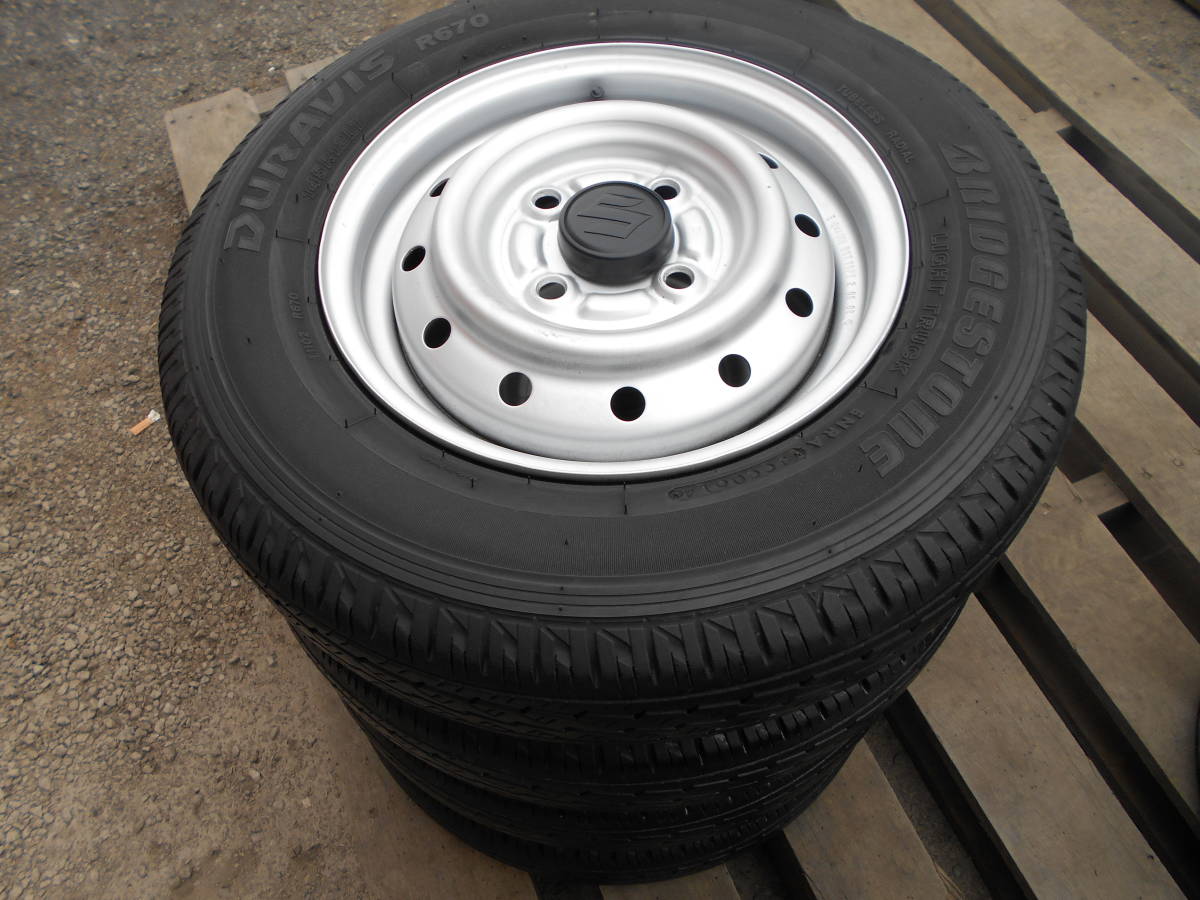 軽トラ！スズキ純正。145R12。4本セット。 12インチ以下 タイヤ 