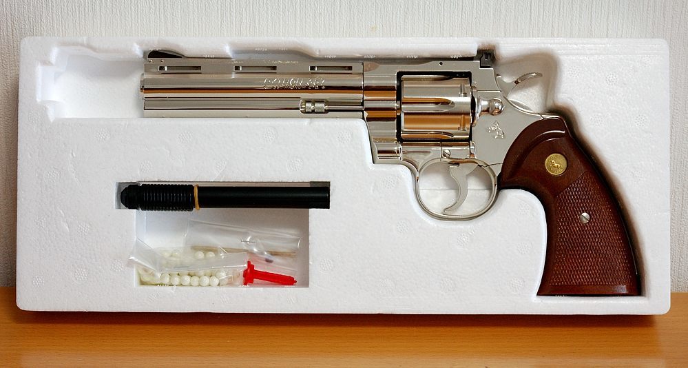 限定セール，お買い得 個人出品 タナカ コルトパイソンRモデル ニッケルメッキ 6インチ 各部を個人的に調整(ガスガン)｜売買されたオークション情報、yahooの商品情報をアーカイブ公開 - オークファン ガスガン