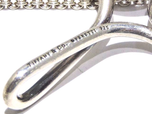 まだ美品 TIFFANY ティファニー◇エルサペレッティ インフィニティクロス SV925 ネックレス▼シルバー 30E
