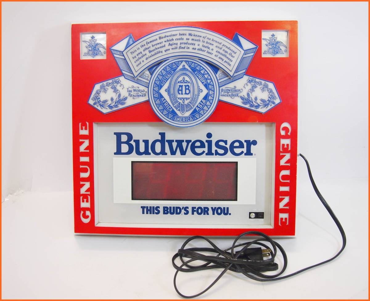 Budweiser バドワイザー ビンテージ バドワイザーバドワイザーベル時計