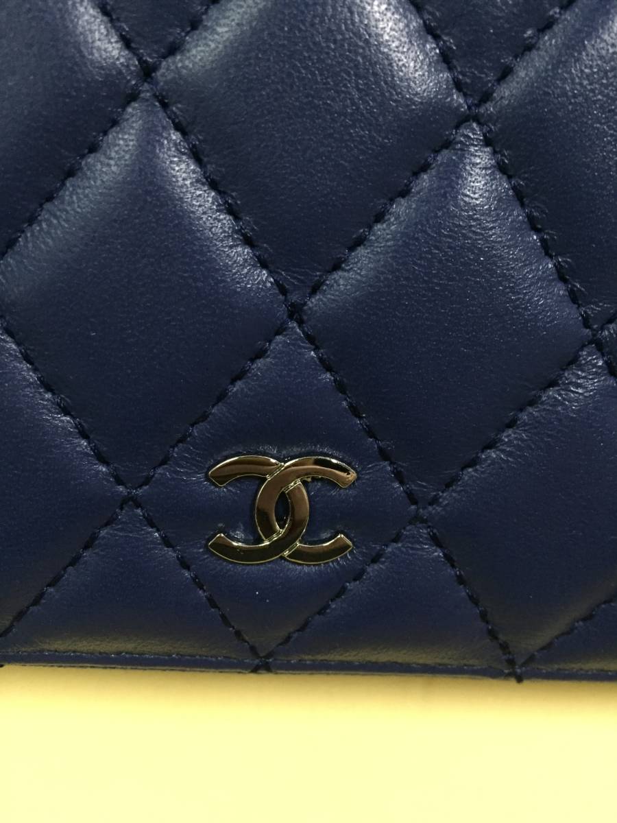 CHANEL シャネル キャビアスキン 長財布 ブラック Gカード有 ココ