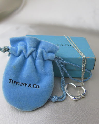 tiffany&co. シルバー925 オープンハートネックレス チェーン40cm 