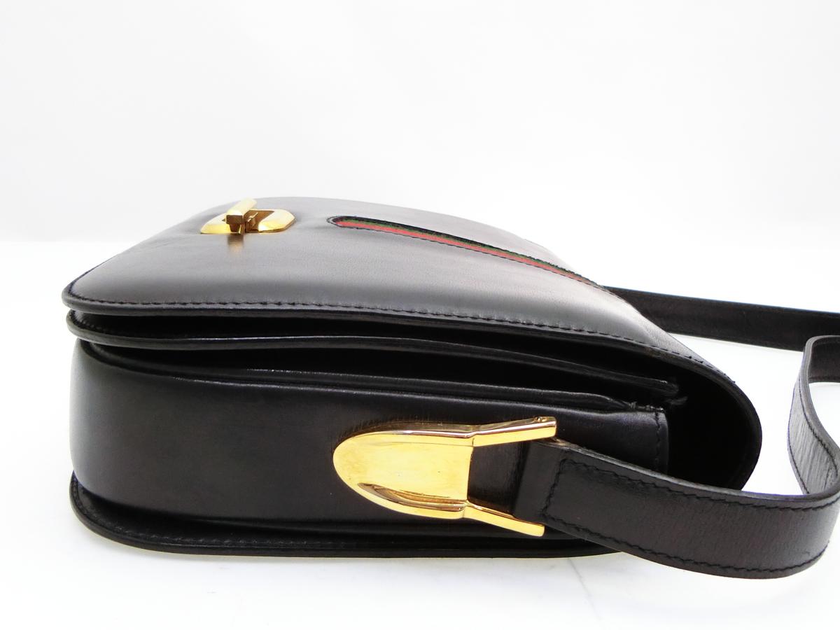 美品 GUCCI オールドグッチ シェリーライン ショルダーバッグ 巾着型 