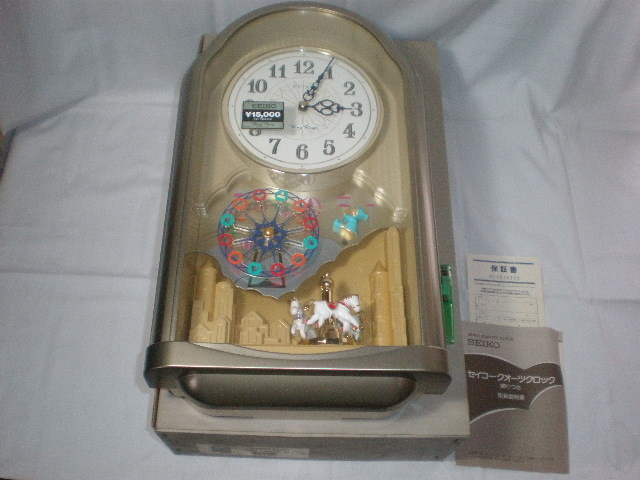 未使用品『セイコー からくり時計 リングリング RH502G 』【3