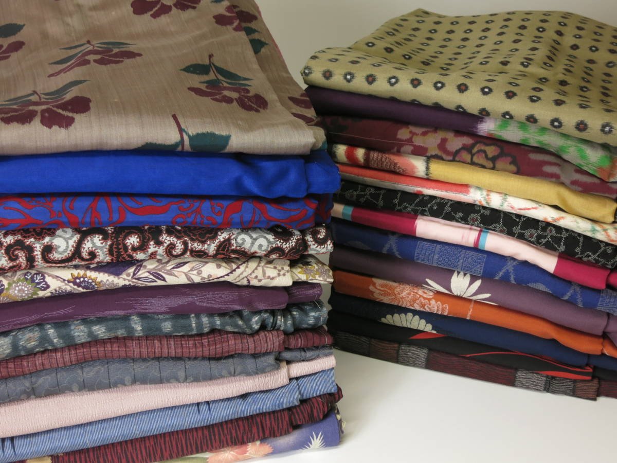 アンティーク/銘仙】着物 まとめ売り 26点 リメイク Y6VM39