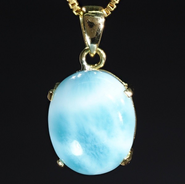 ネックレス ラリマー 天然石 Silver925 ラリマーペンダント 海の雫
