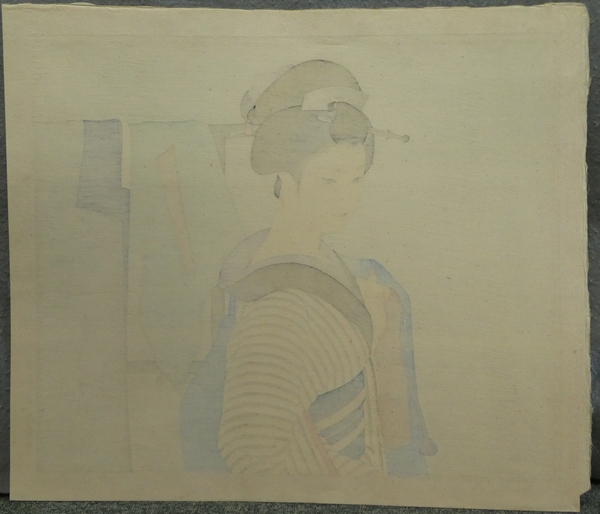 送料無料，最新作 志村立美「日本の女 はおり」226⁄450 木版画 彫: