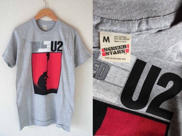 M★U2 (ユーツー)★80sビンテージTシャツUNDER A BLOOD RED SKY《ヴィンテージ新品デッドストックusa製ビョークscreen starsクランベリーズ