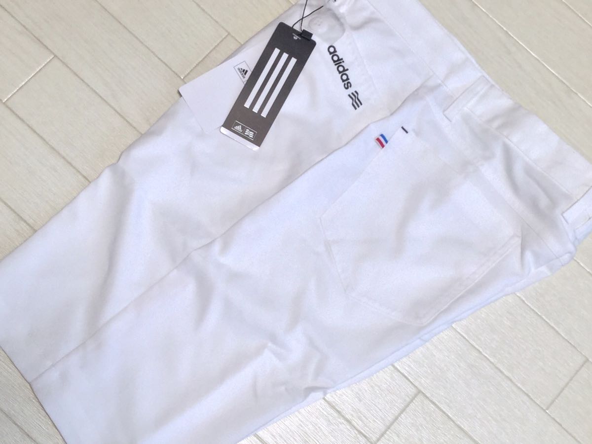 【大人気，定番】 アディダス ゴルフ トリコロールマーク 吸汗速乾 ストレッチ ハーフパンツ/ティー差し付き/白/w78/送料164円(78cm～)｜売買されたオークション情報、yahooの商品情報をアーカイブ公開 - オーク パンツ、スラックス