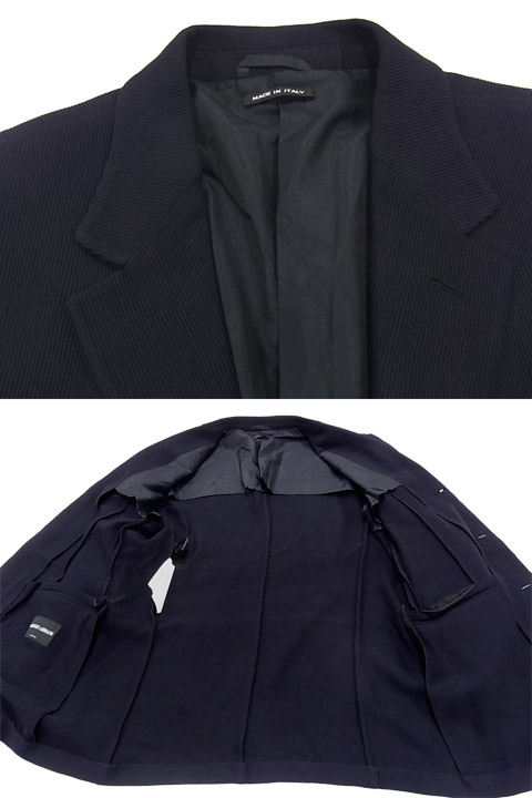 美品 ジョルジオアルマーニ 黒タグ BORGO21 テーラードジャケット 52