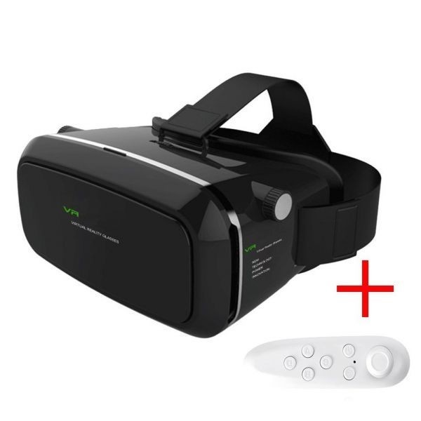 a192 VRゴーグル iphone5/6/7 plus 4.7-6インチのスマホ対応 ３Dメガネ Bluetooth万能リモコン付き (ブラック)_1