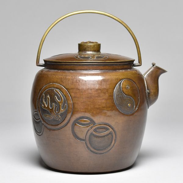 煎茶道具 銅製急須 水注 金屋五郎三郎造 極上品 時代物 初だし品