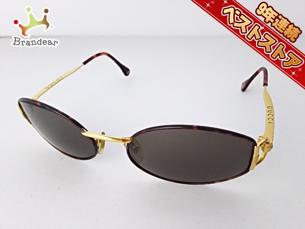 グッチ GUCCI サングラス プラスチック×金属素材 ダークブラウン×ゴールド GG2602/S GUCCI グッチ サングラス グレー×ネイビー GG1757&frasl;S ブラック