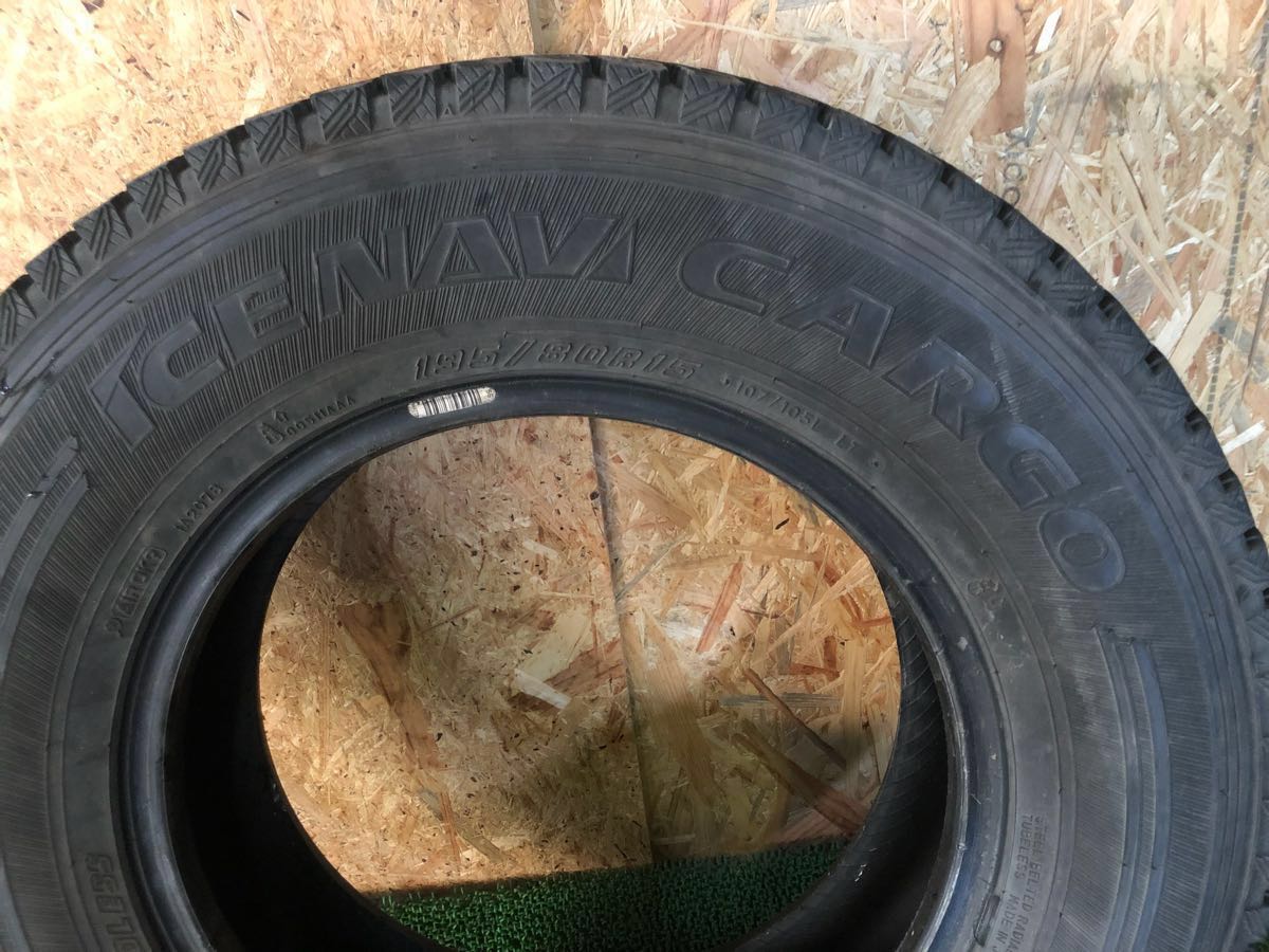 中古〕GOOD YEAR ICE NAVI CARGO 195/80R15 13年製 4本セット〔引取可