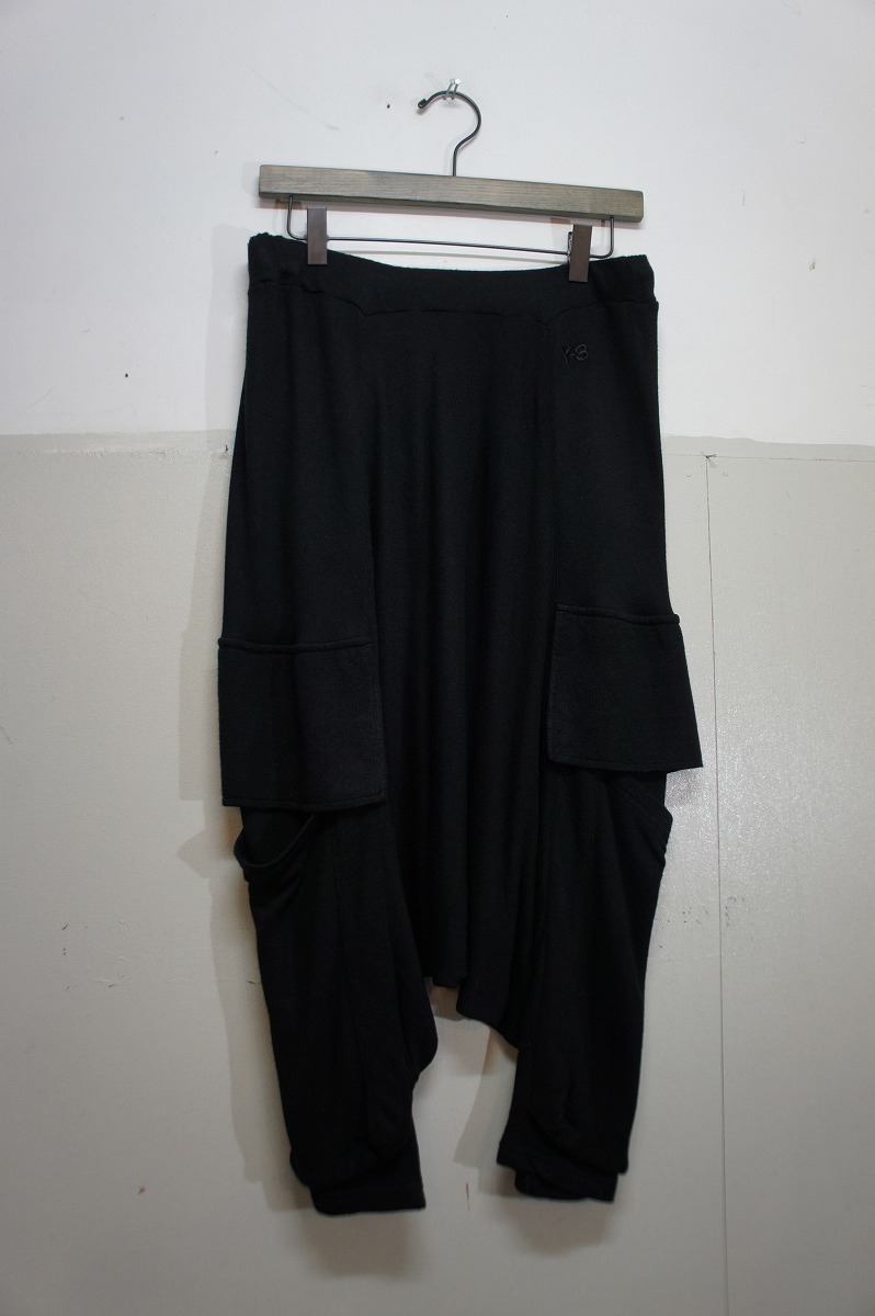 国内正規15SS Y-3ワイスリーYohji Yamamotoヨウジヤマモト×adidasアディダス サルエル カーゴ パンツ AC1118 ブラック黒619I