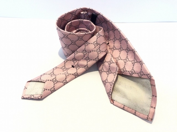 インターロッキングG グッチ GUCCI ネクタイ ピンク×グレー メンズ GG