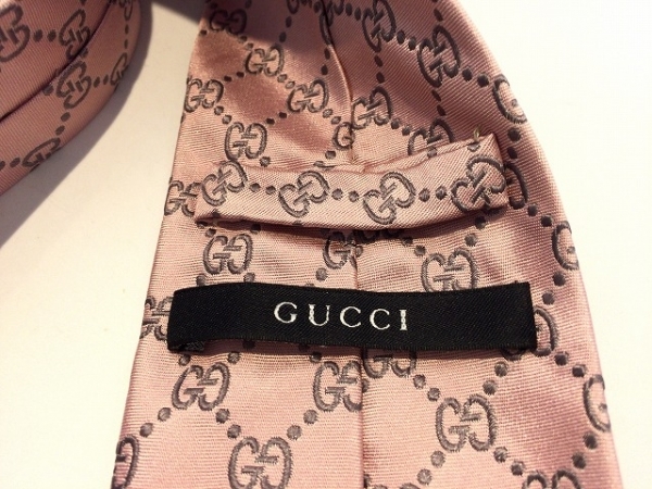 インターロッキングG グッチ GUCCI ネクタイ ピンク×グレー メンズ GG
