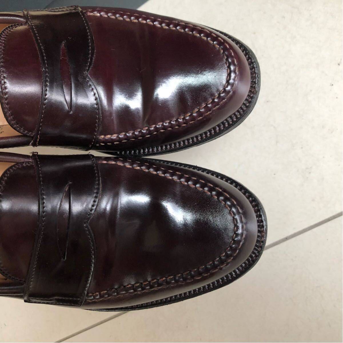 美品 オールデン 99162 ペニーローファー 8D ALDEN コードバン 986 