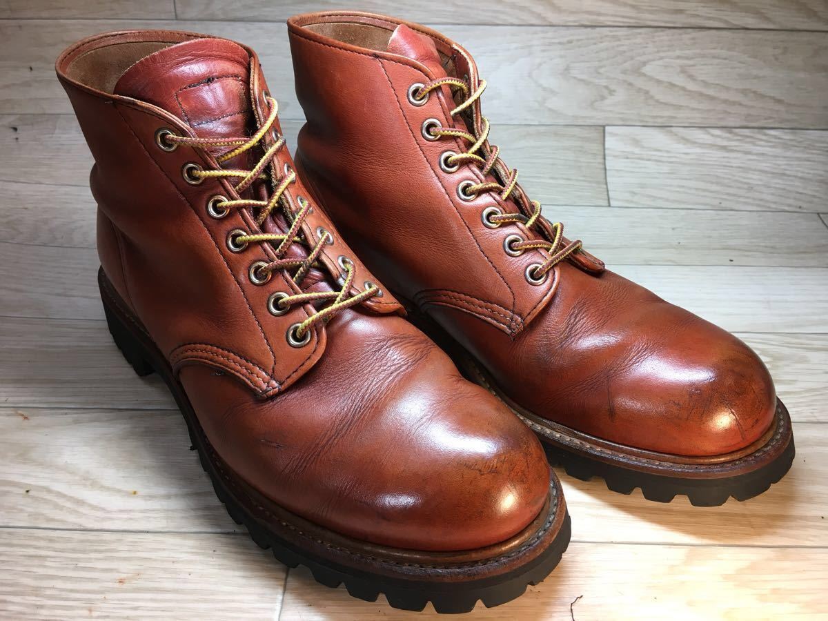 【まきでこ　】 RED WING 8171 US9.0 E (27.0～27.5) 刺繍羽タグ プレーントゥ
