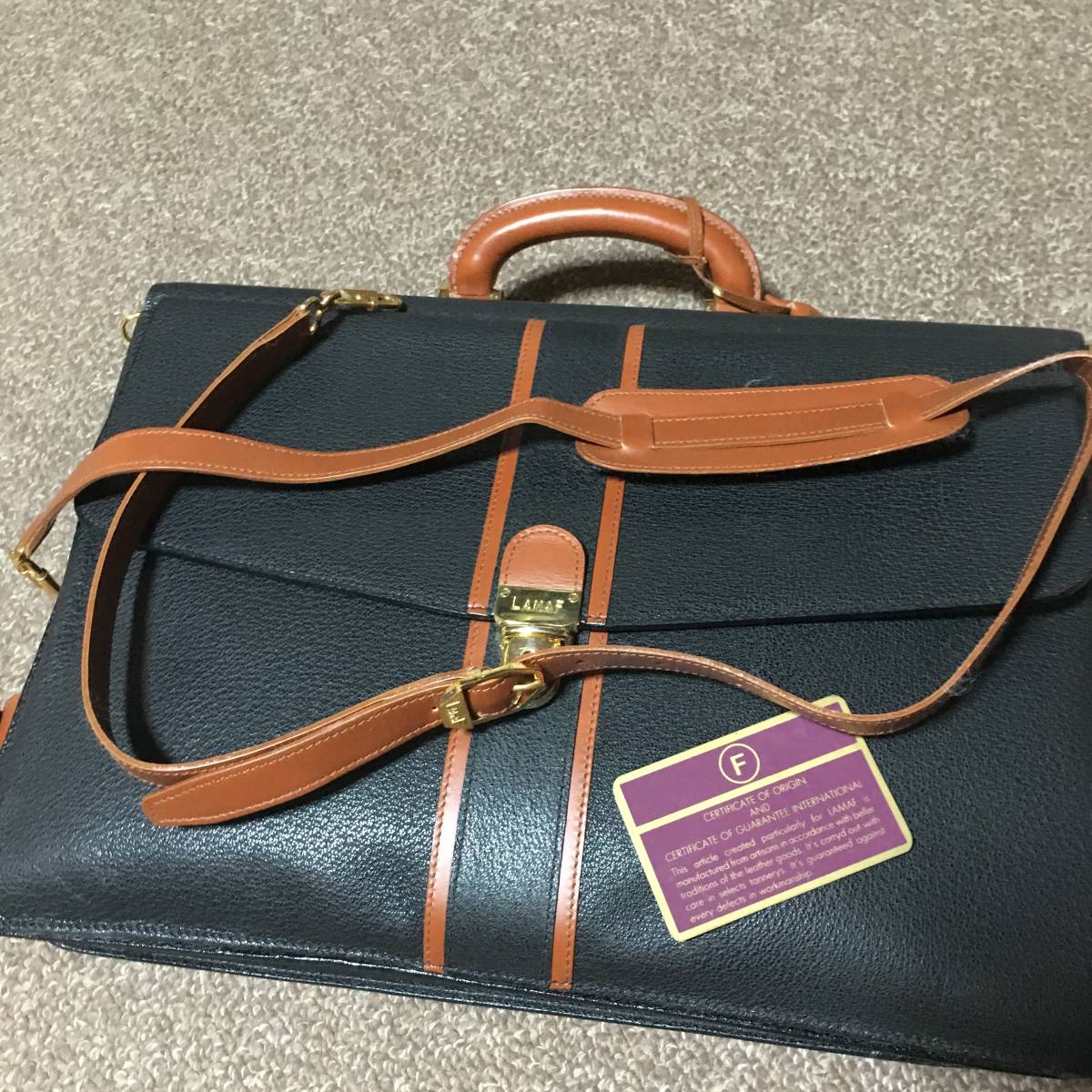 処分☆最高級☆売り切り！70万以上☆イタリー製 ラマエフ 本革レザー ビジネスバッグ ダレス 1～2日出張にも 美品 最終処分場 - 特殊建築No.1 VALUE#61 風木BR 大阪の産業廃棄物処理