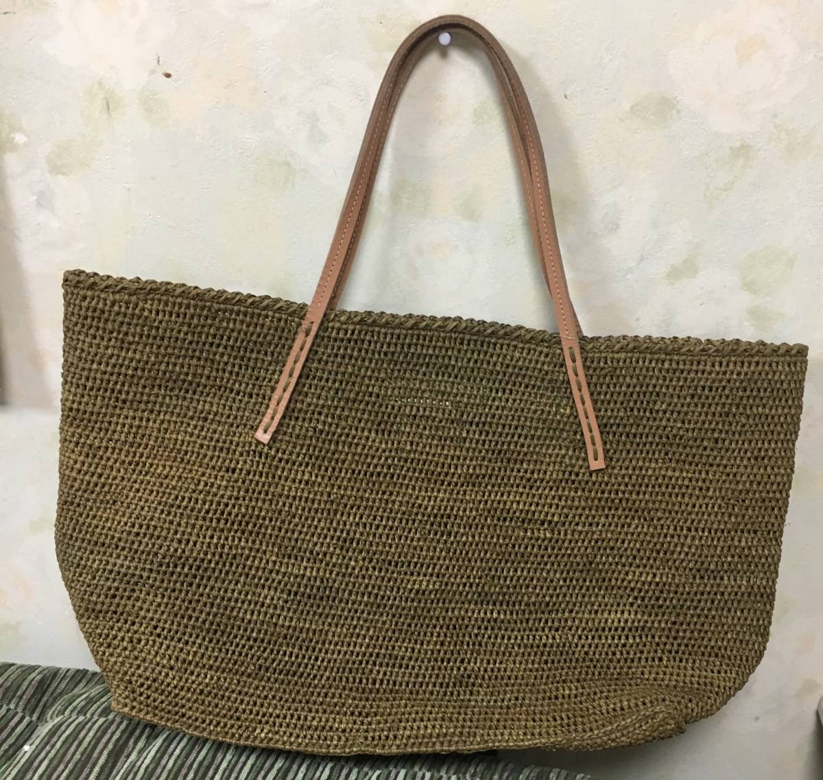 サンアルシデ BEBY BAG ラフィア カゴバッグ トートカゴバッグ 未使用