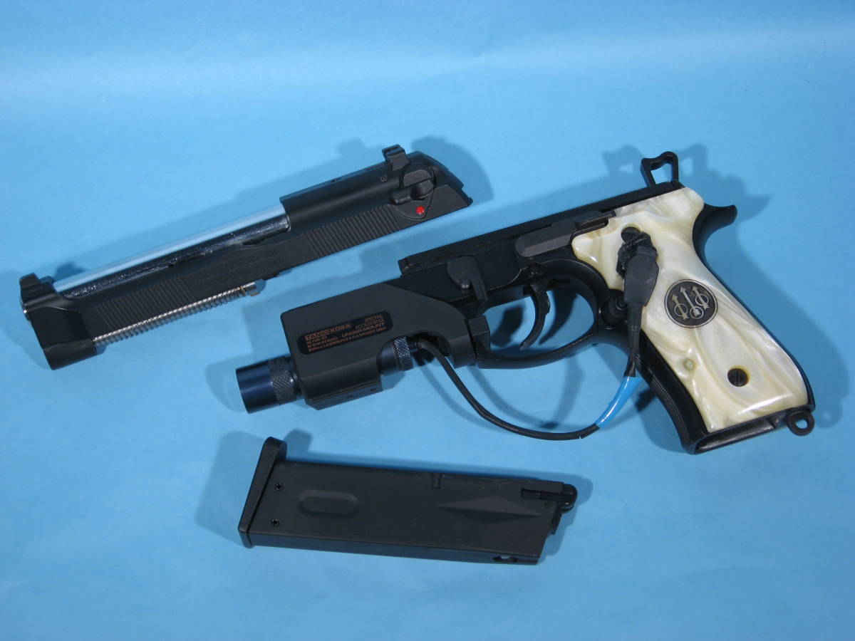 貴重 マルイ BERETTA M92G BRIGADIER-CQB用ZEKE他カスタムパーツ (中古