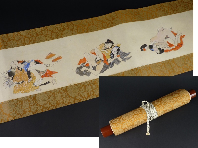 浮世絵 肉筆 春画 絹本 14枚 じ*様 浮世絵 肉筆 春画 絹本 14枚 浮世絵