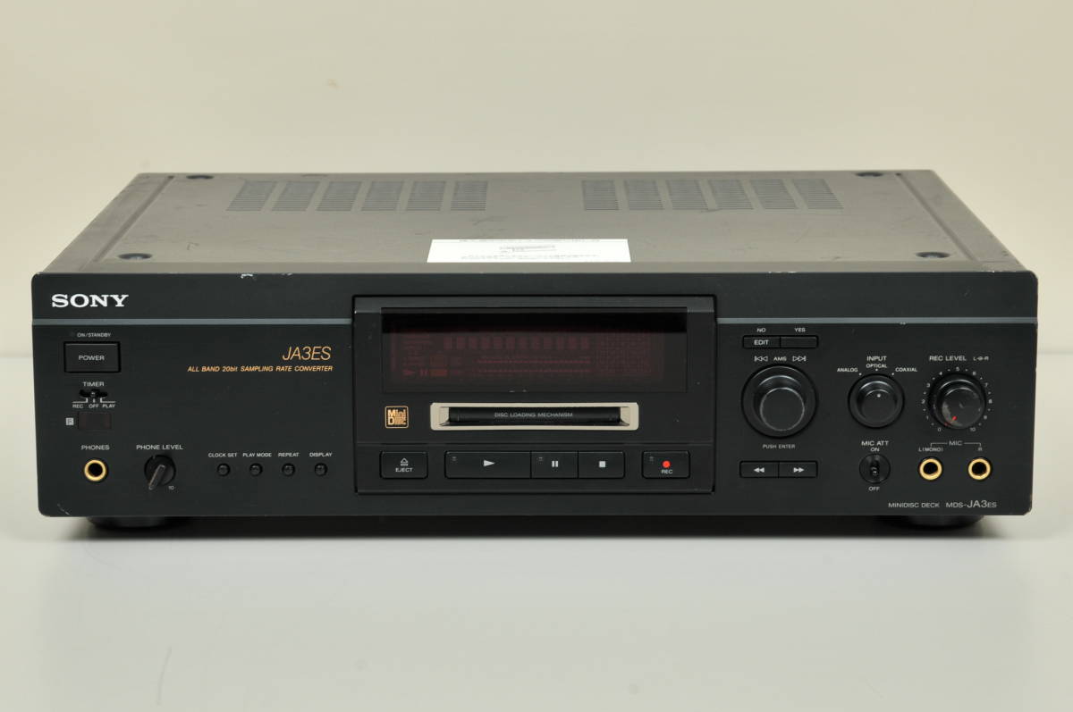 MDデッキ【SONY】SONY／MDS-JA3ES／ブラック／ジャンク品