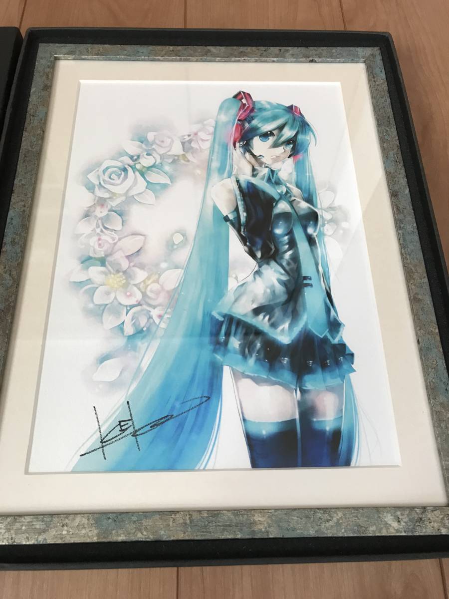初音ミク KEI直筆サイン 複製原画 Happyくじ Wチャレンジ賞 【公式通販】