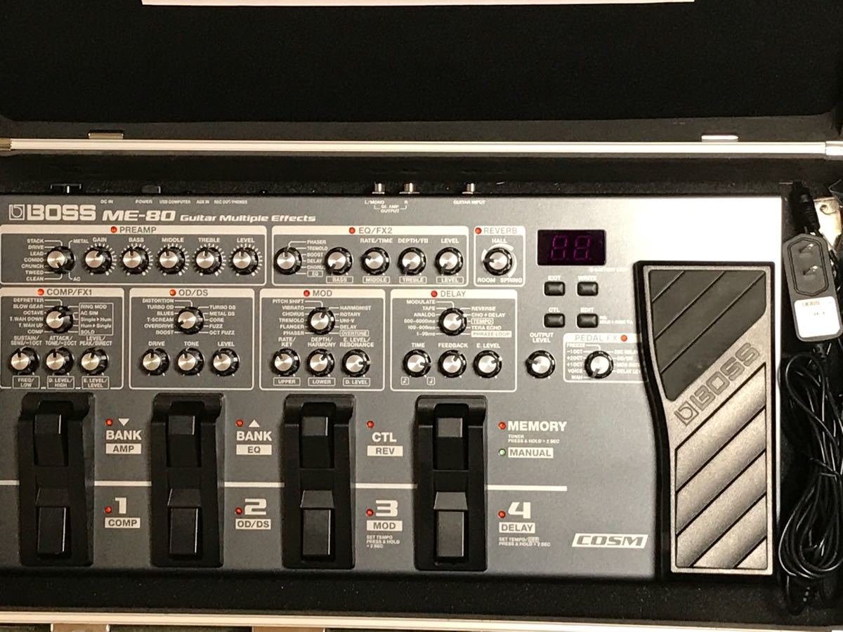 中古美品】キターマルチエフェクター BOSS ME-80 ACアダプター ハード 