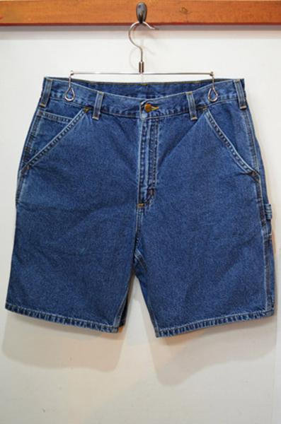 即決】90's Carhartt カーハート デニムペインターショーツ W34 ワーク