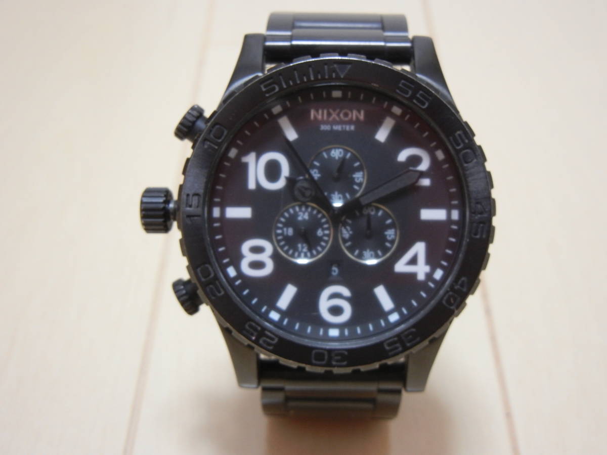 NIXON 51-30 CHRONO ALL BLACK ニクソン クロノ 箱 取説あり 【公式通販】