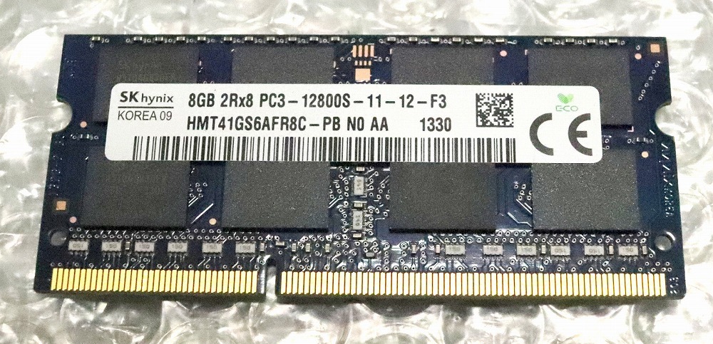 81★SKhynix 8GB DDR3 PC3-12800S ノートPC用 増設メモリー SK hynix t43s_080914_1