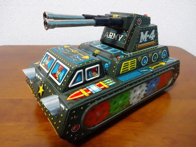 ブリキ ARMORED CAR 大きい戦車 タンク 日本製 箱入 美品