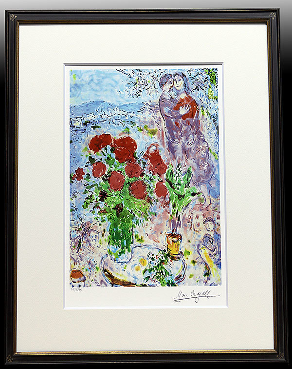 Marc Chagallマルク・シャガール リトグラフ作品 本扉 額装 Marc