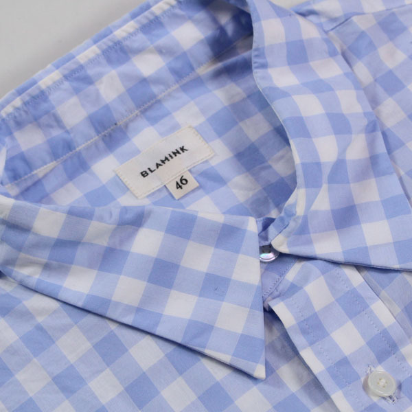 BLAMINK ブラミンク ギンガムチェッククルーネックブラウス BLAMINK