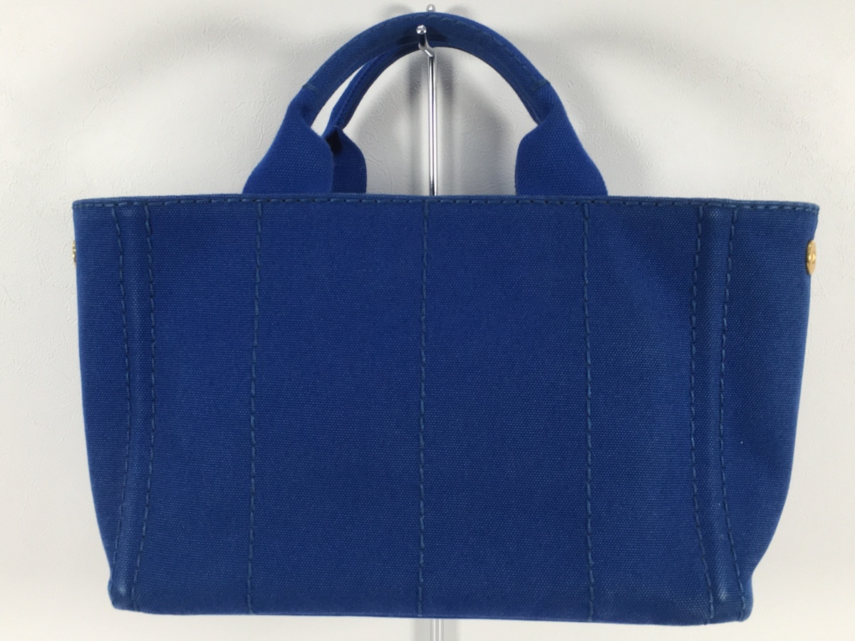 【中古美品】プラダ/PRADA カナパ トートバッグ BN1877 ブルー PRADA プラダ カナパ M ブルー ショルダーバッグ