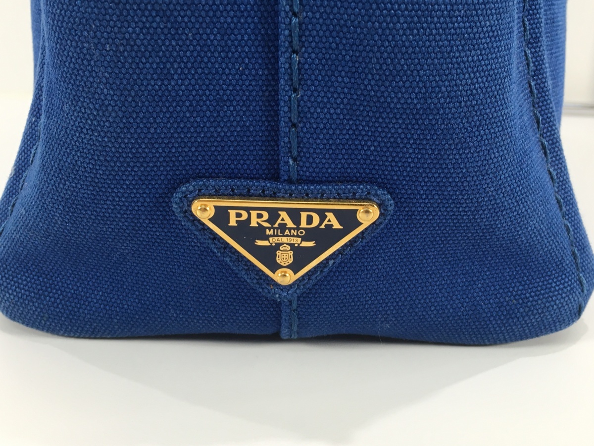 【中古美品】プラダ/PRADA カナパ トートバッグ BN1877 ブルー PRADA プラダ カナパ M ブルー ショルダーバッグ