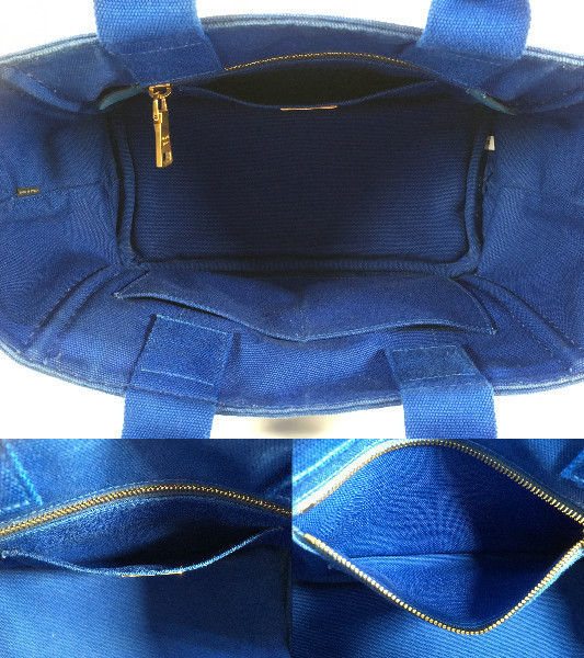 【中古美品】プラダ/PRADA カナパ トートバッグ BN1877 ブルー PRADA プラダ カナパ M ブルー ショルダーバッグ