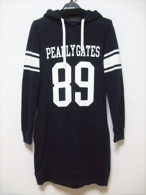 パーリーゲイツ PEARLY GATES フード付スウェットワンピース紺 0 正規