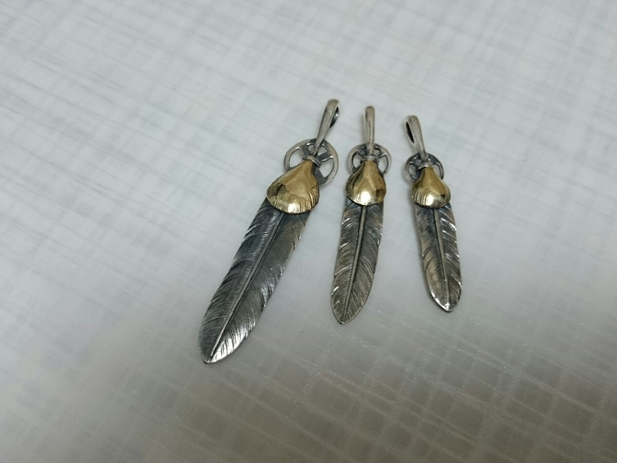 ゴローズ金ハートホイールフェザー 3枚 SML オールド品 ゴローズ goro
