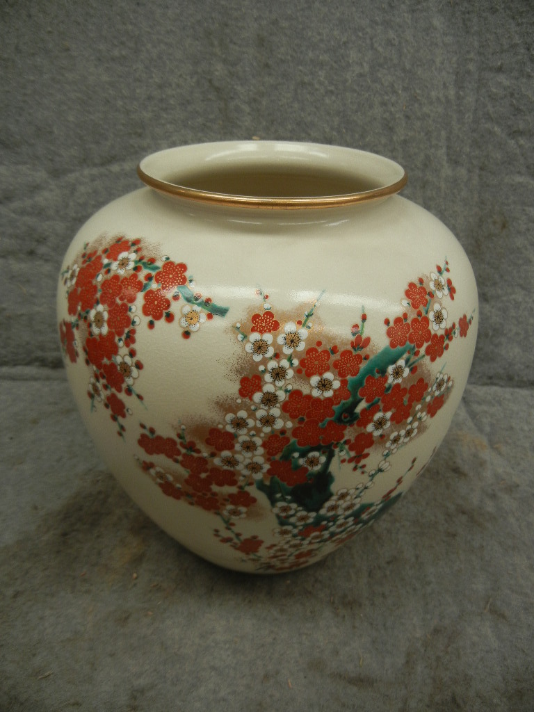 九谷焼 在庫一掃セール花瓶 陶器 本金牡丹梅 : ZAZU&CO. - 通販
